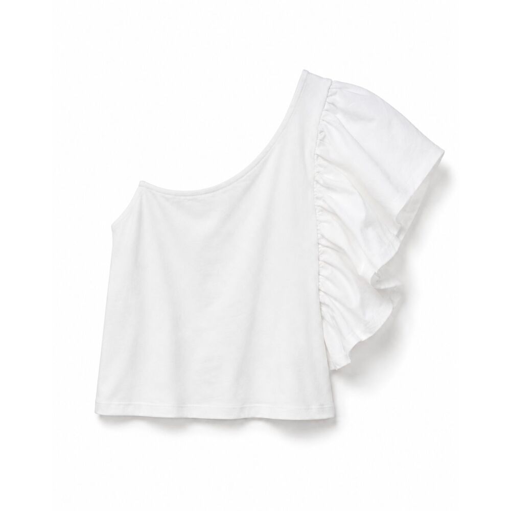 Zara one shoulder ruffle crop top - Picture 1 of 6